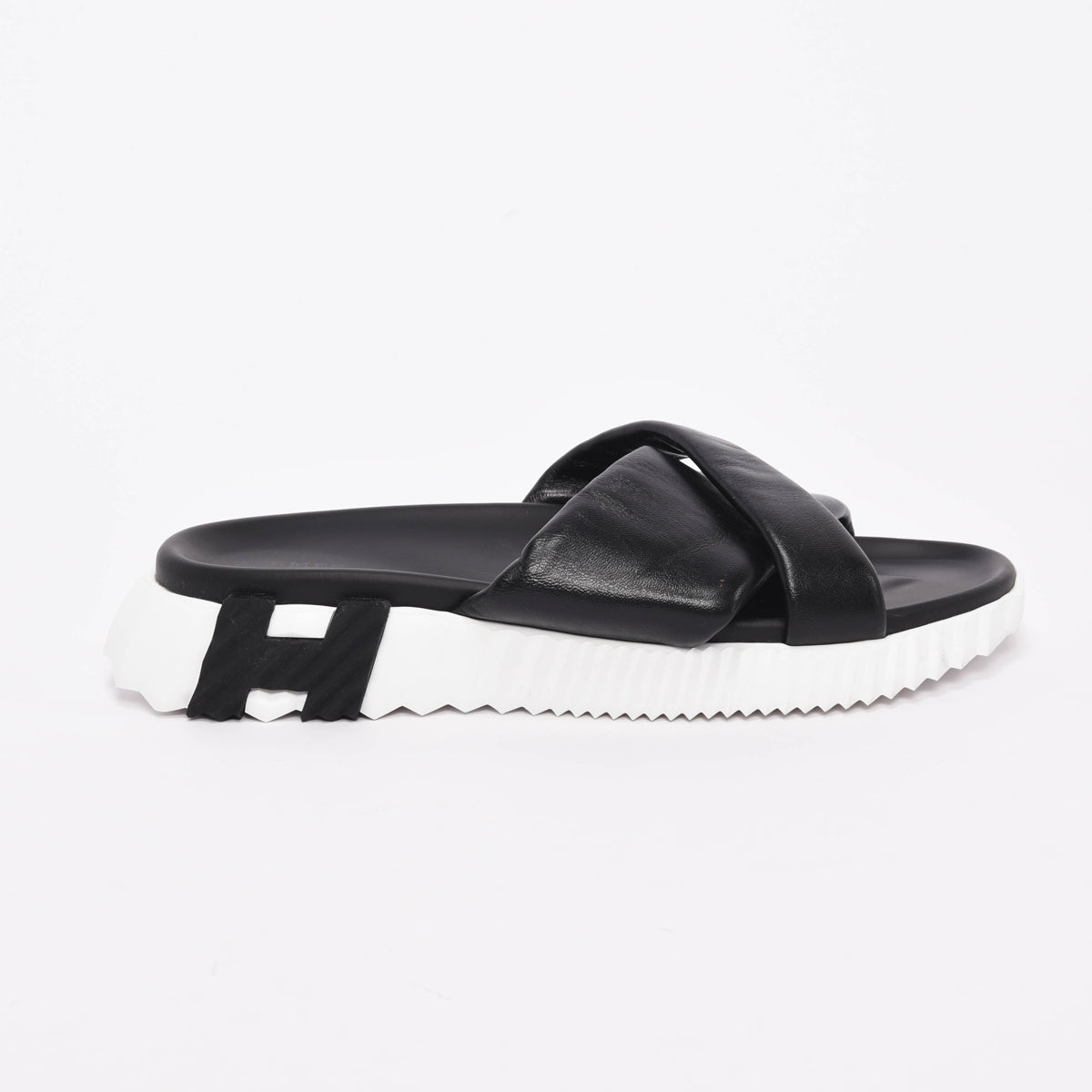Hermes Black Nappa Infra Sandals 40