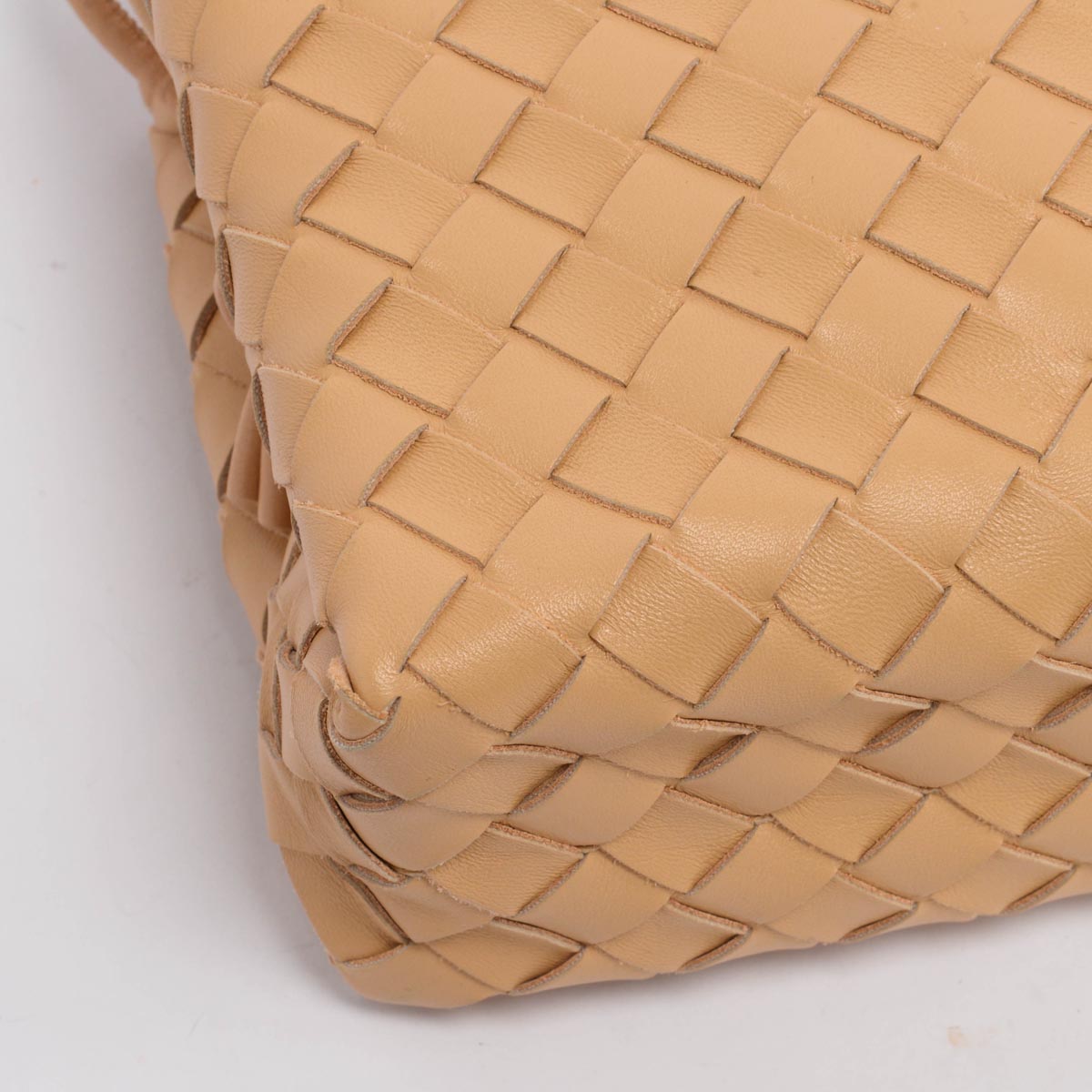 Bottega Veneta Almond Intrecciato Small Loop Camera Bag