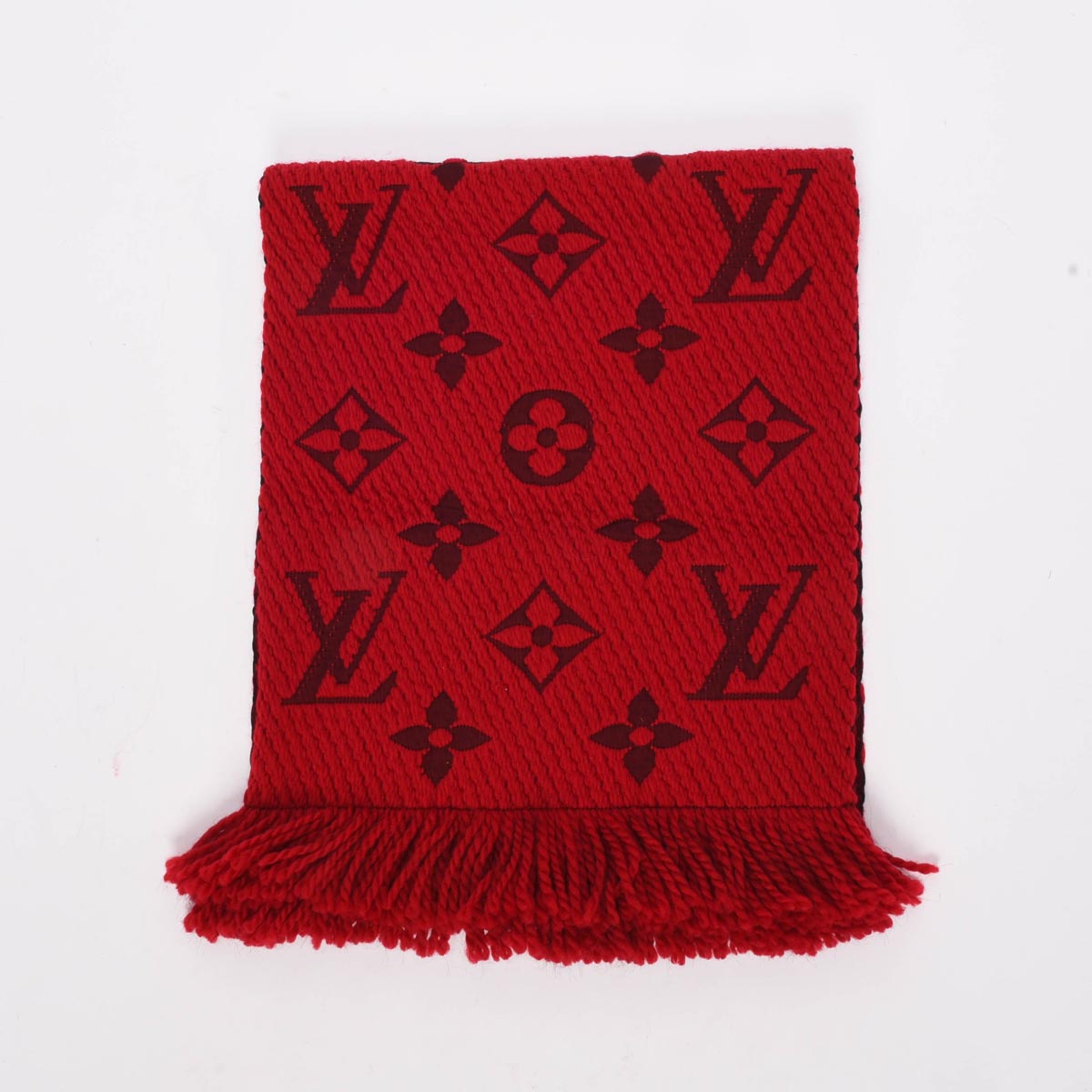 Louis Vuitton Rubis Wool Monogram Logomania Scarf