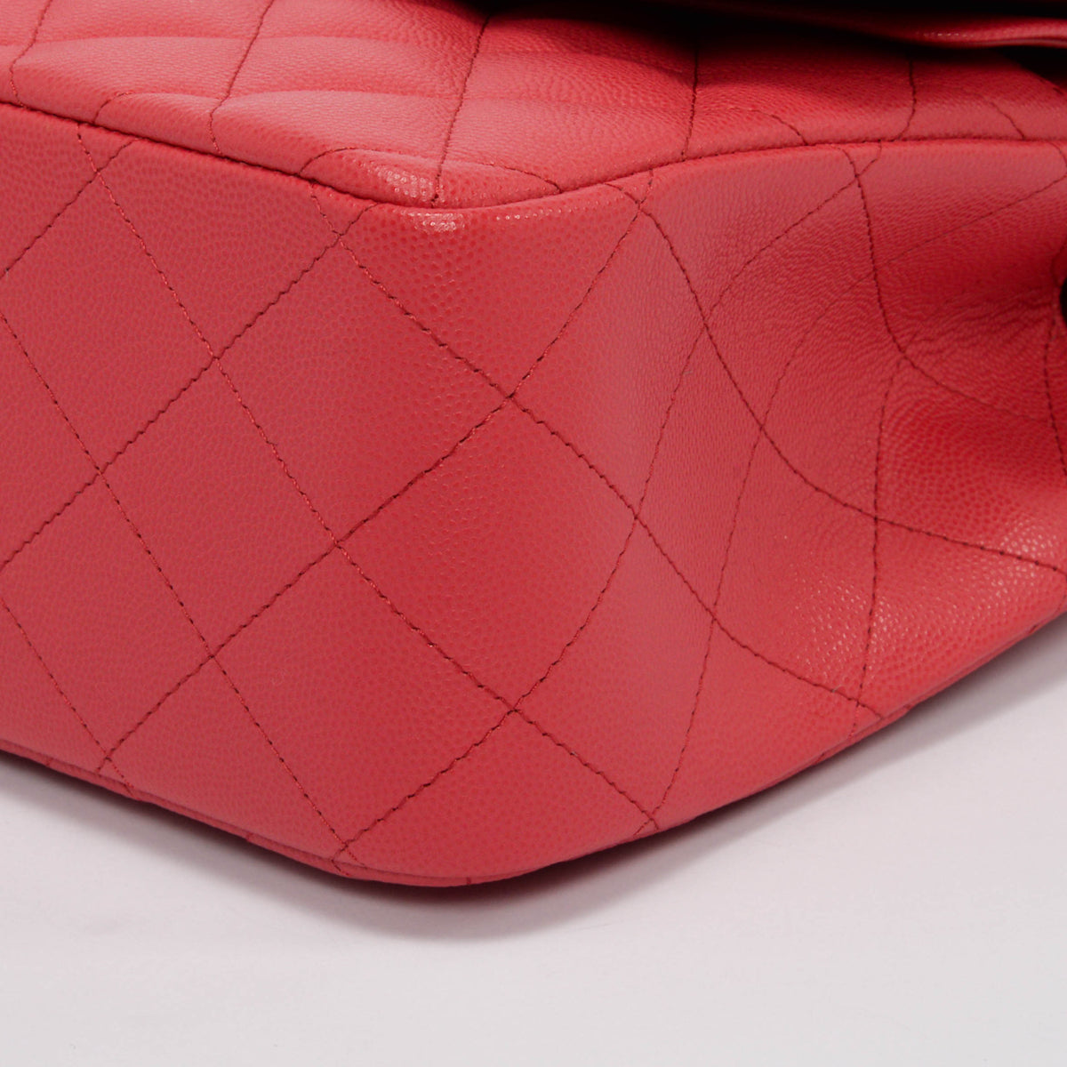 Chanel Pink Quilted Caviar Large Classic Flap Shoulder Bag