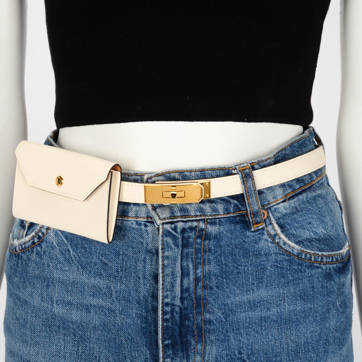 Hermes Nata Epsom Kelly Pocket 18 Belt