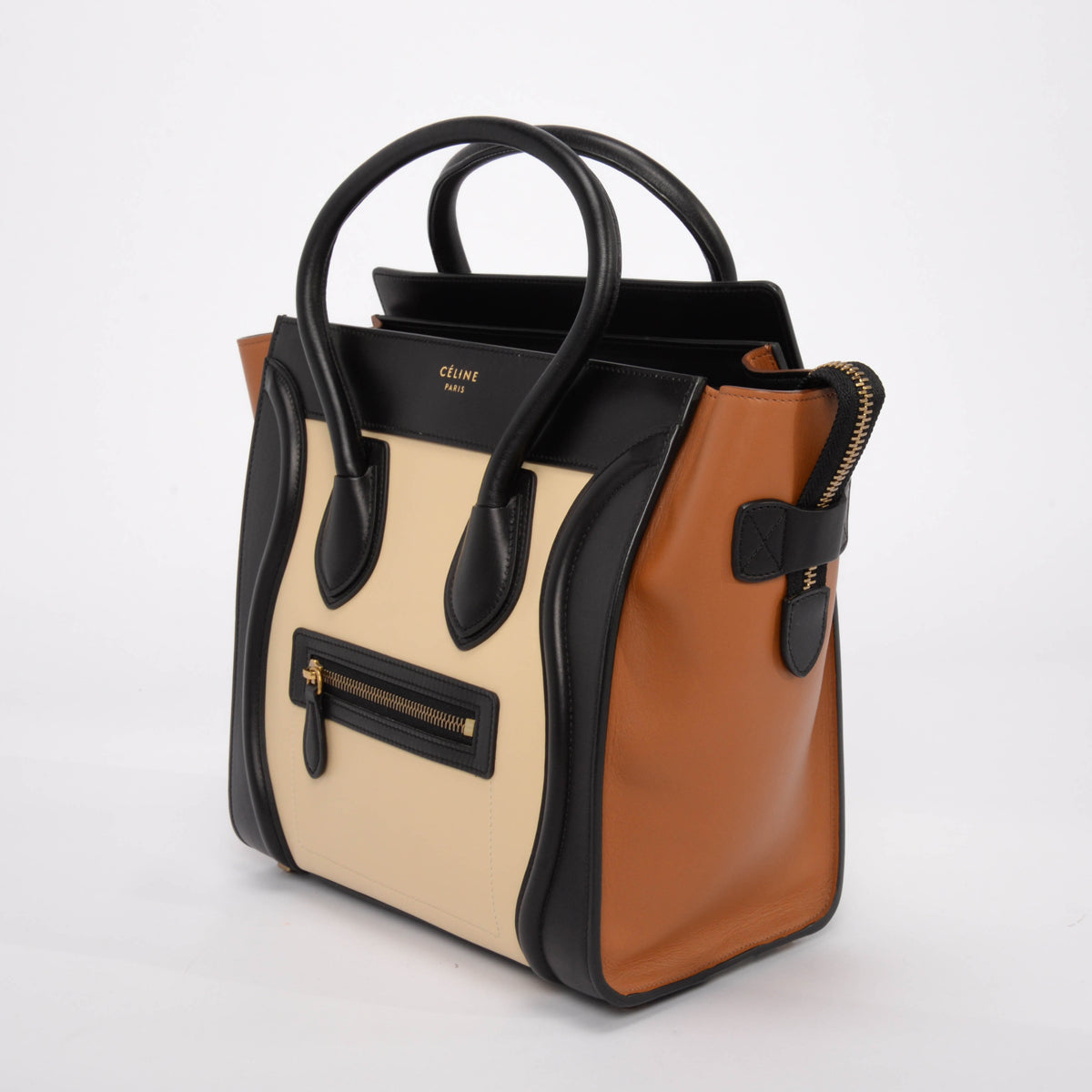 Celine Tri-Colour Calfskin Micro Luggage Tote