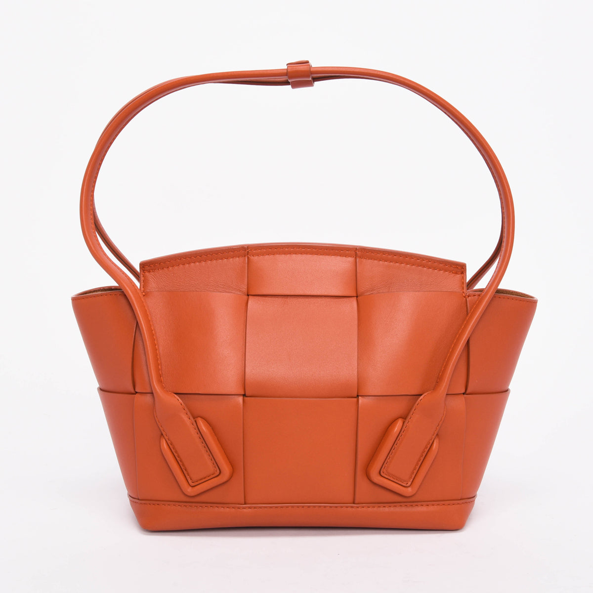 Bottega Veneta Rust Intrecciato Arco Small Tote