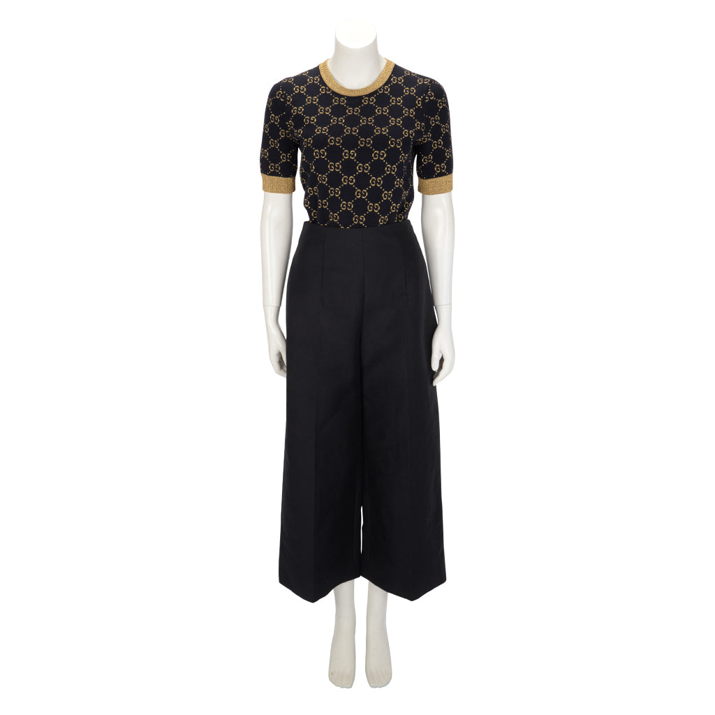 Marni Black Cotton Cady Cropped Pants IT 42