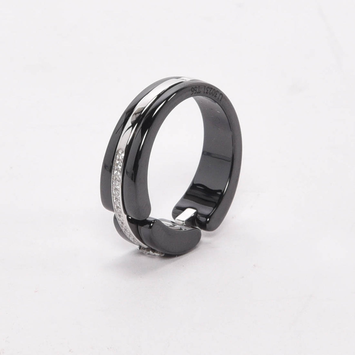 Chanel Black Ceramic, White Gold & Diamond Ultra Ring
