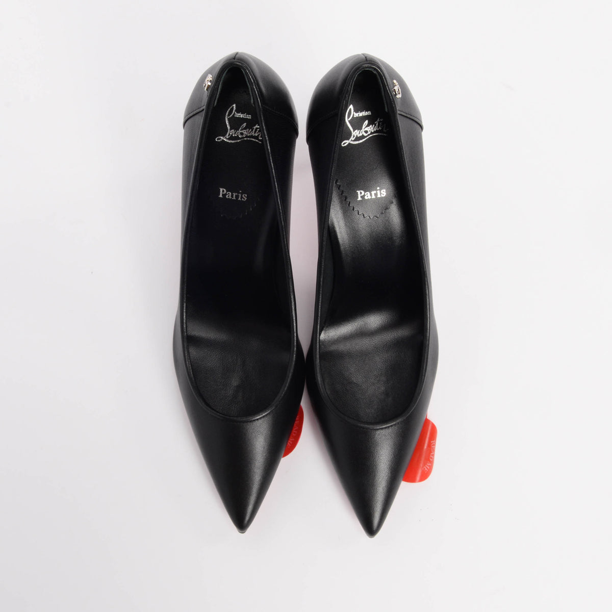 Christian Louboutin Black Nappa Leather Sporty Kate 85 Pumps 38
