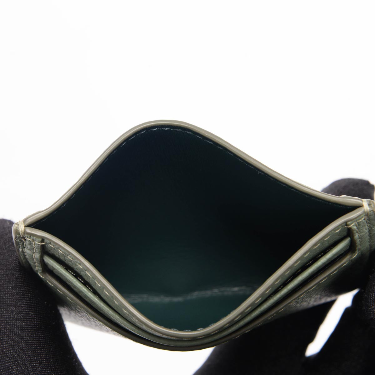 Mulberry Light Khaki Classic Grain Credit Card Slip
