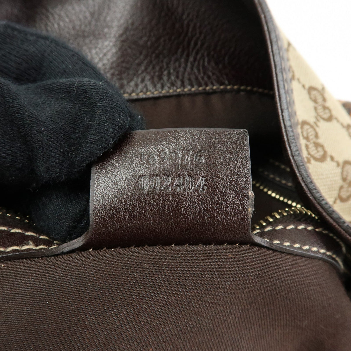 Gucci Beige GG Canvas Bamboo Peggy Hobo Bag