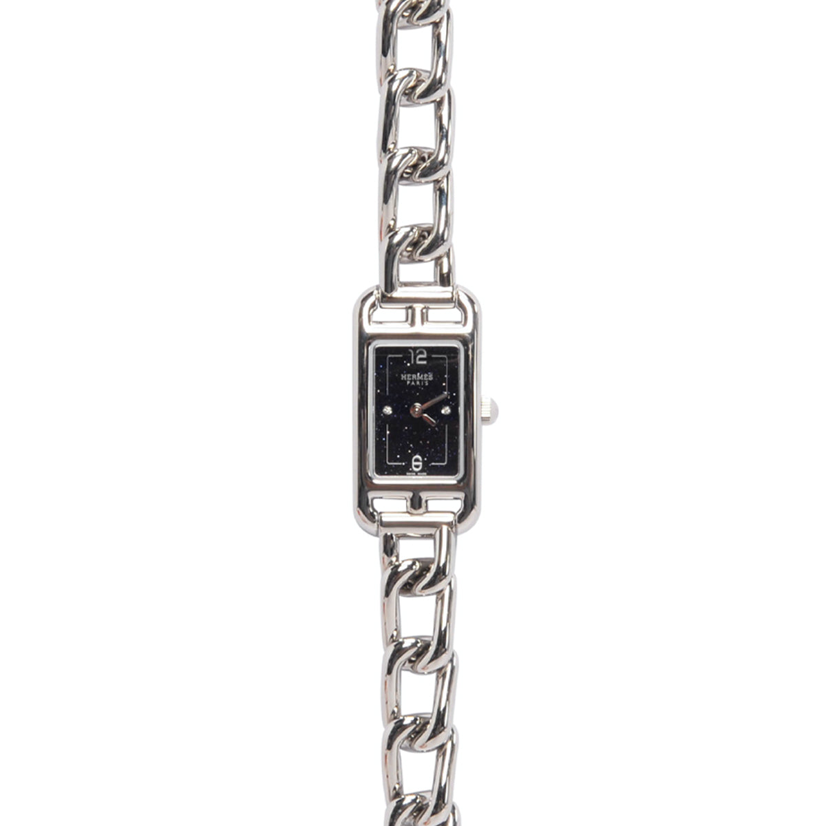Hermes Steel Aventurine Dial Small Model Nantucket Watch