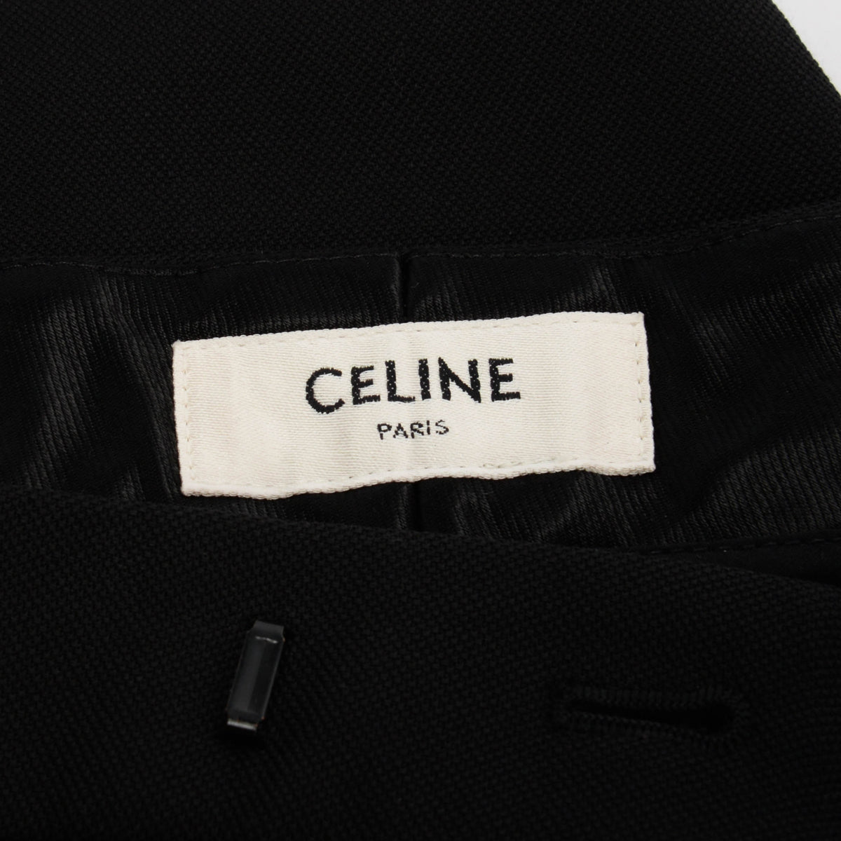 Celine Black Grain de Poudre New Wave Pants FR 40