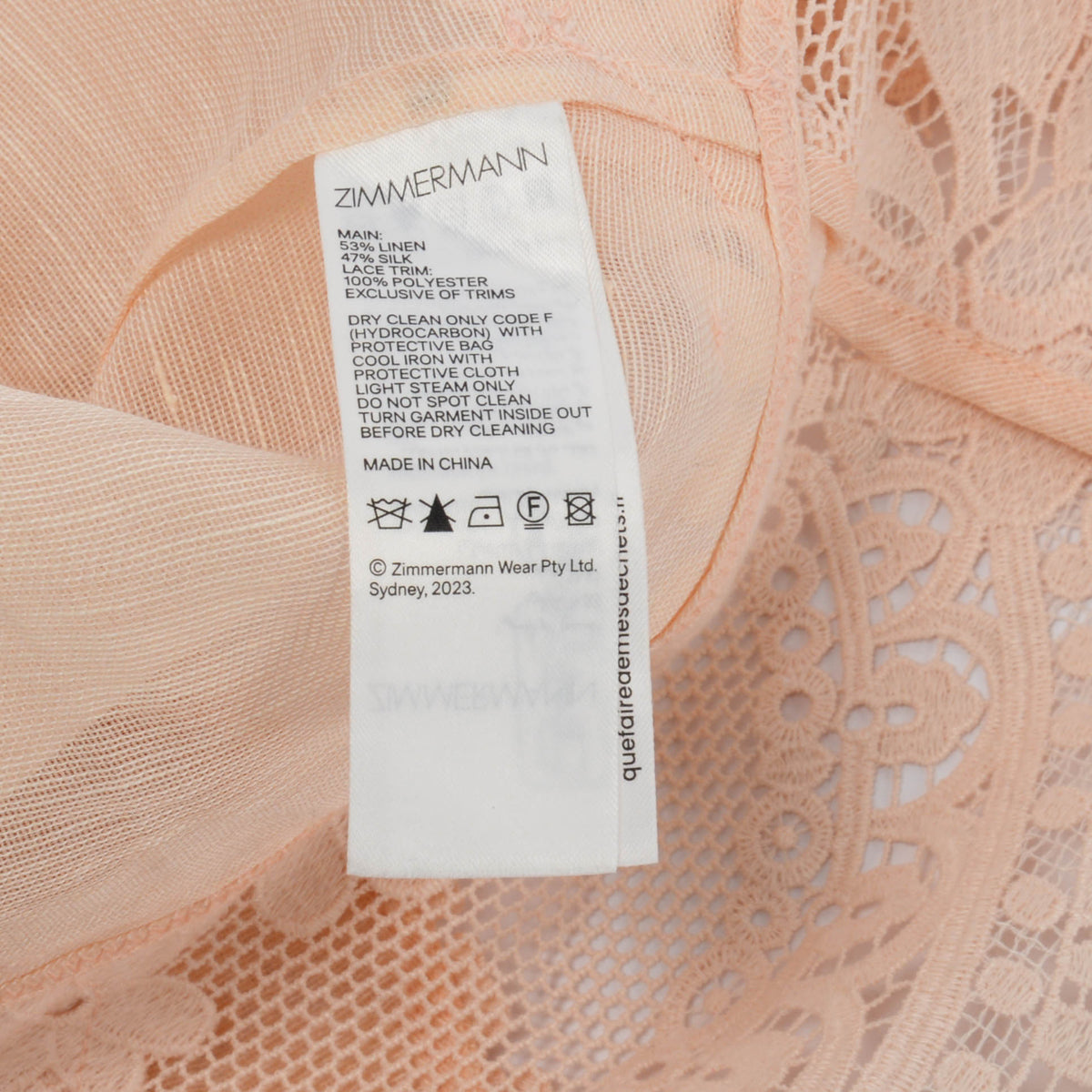 Zimmermann Peach Natura Lace Patch Top 4