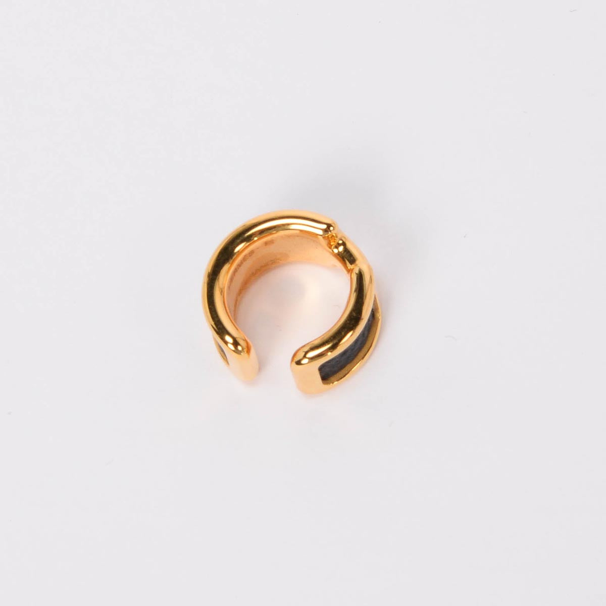 Hermes Black & Gold Goatskin Olympe Ear Cuff