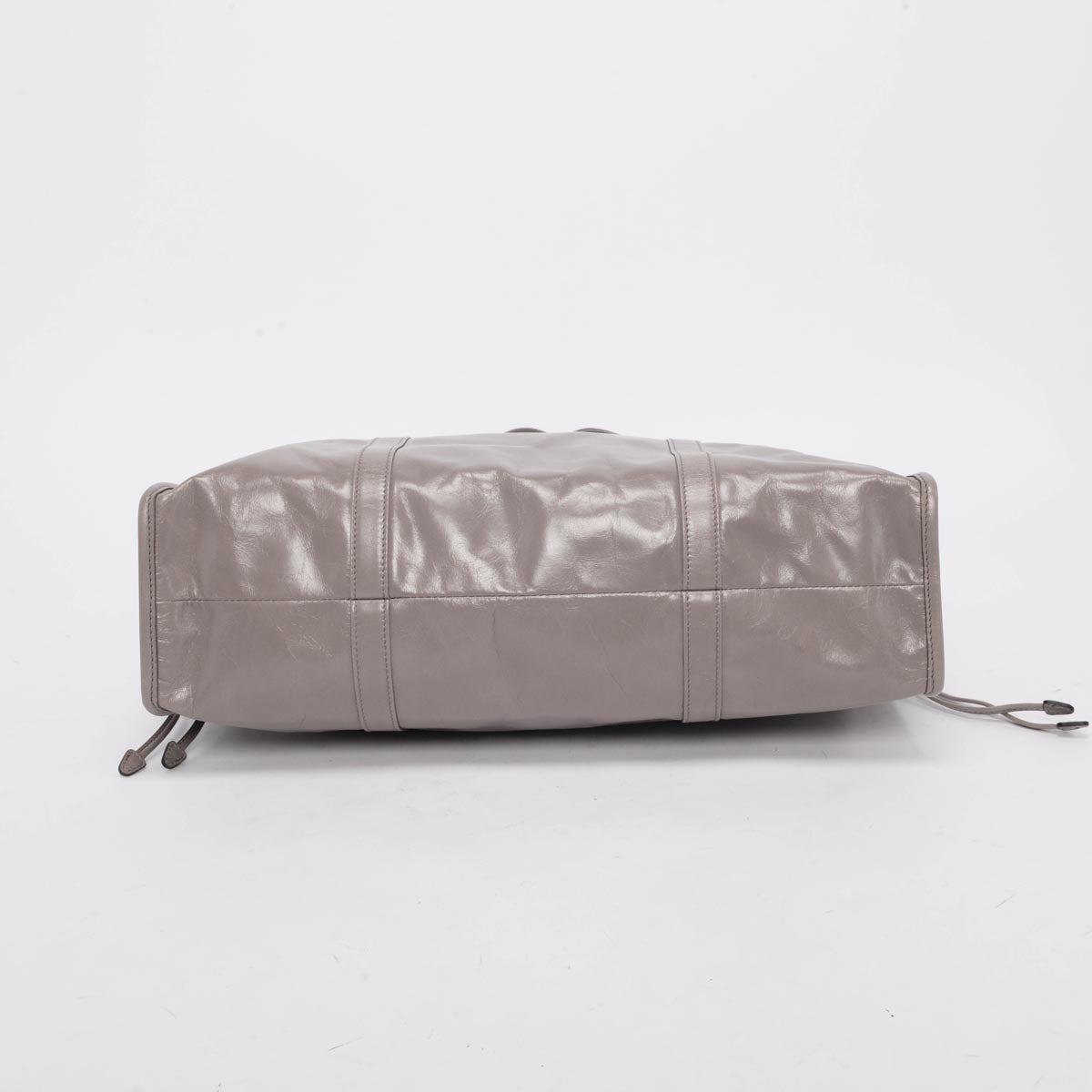 Prada Pewter Antique Nappa Leather Large Tote