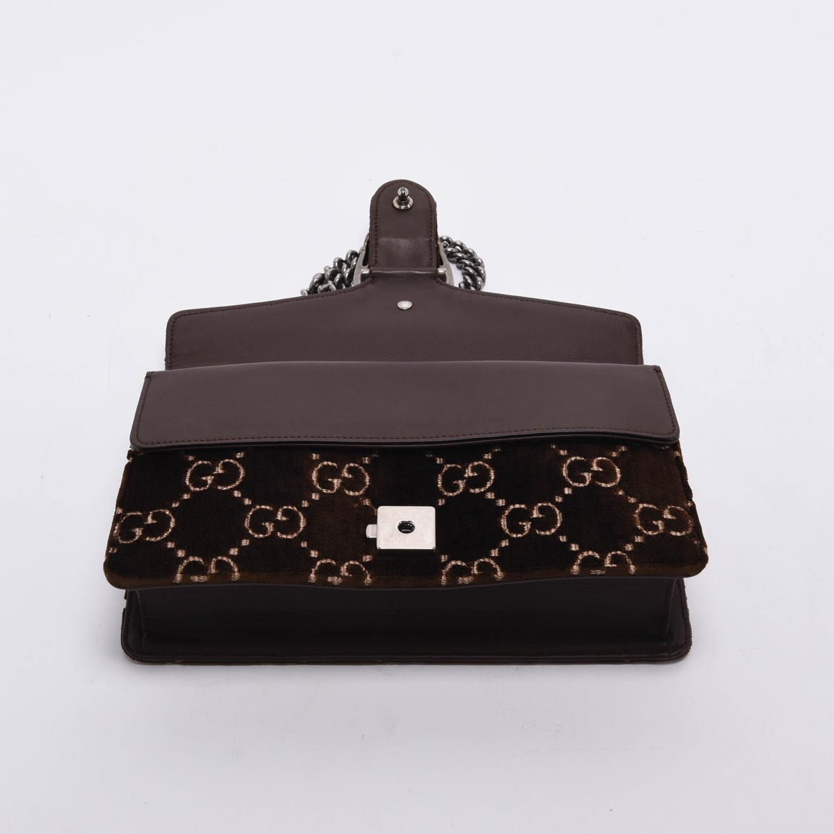 Gucci Brown GG Velvet Small Dionysus Shoulder Bag