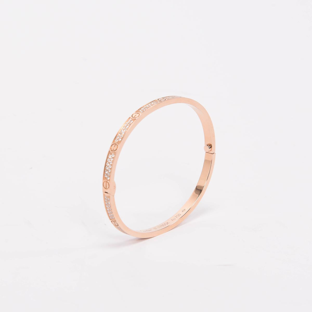 Cartier Rose Gold & Pave Diamond Small Model Love Bracelet