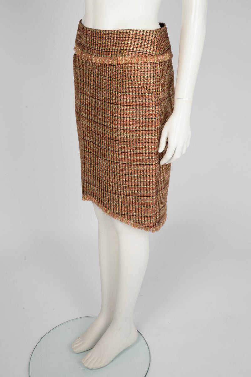 Chanel Metallic Tweed Paris to Egypt Skirt Suit
