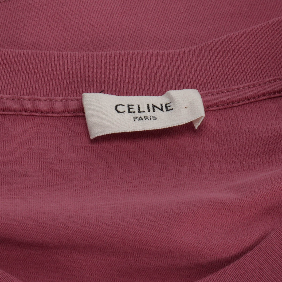 Celine Magenta Cotton Loose Graphic T-Shirt M