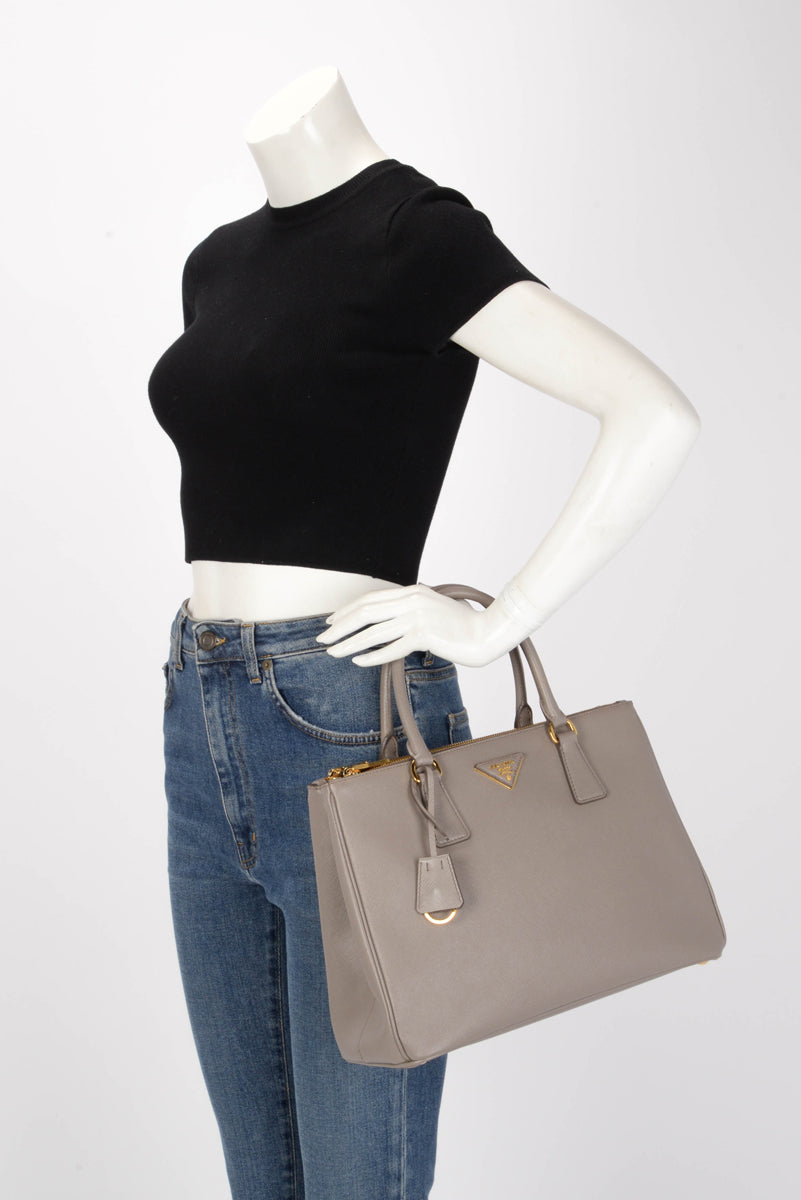Prada Argilla Saffiano Lux Large Galleria Tote