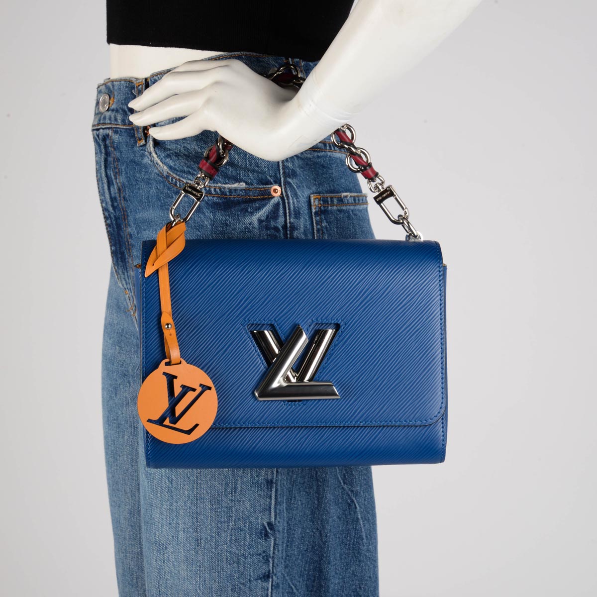 Louis Vuitton Blue Epi Braided Handle Twist MM