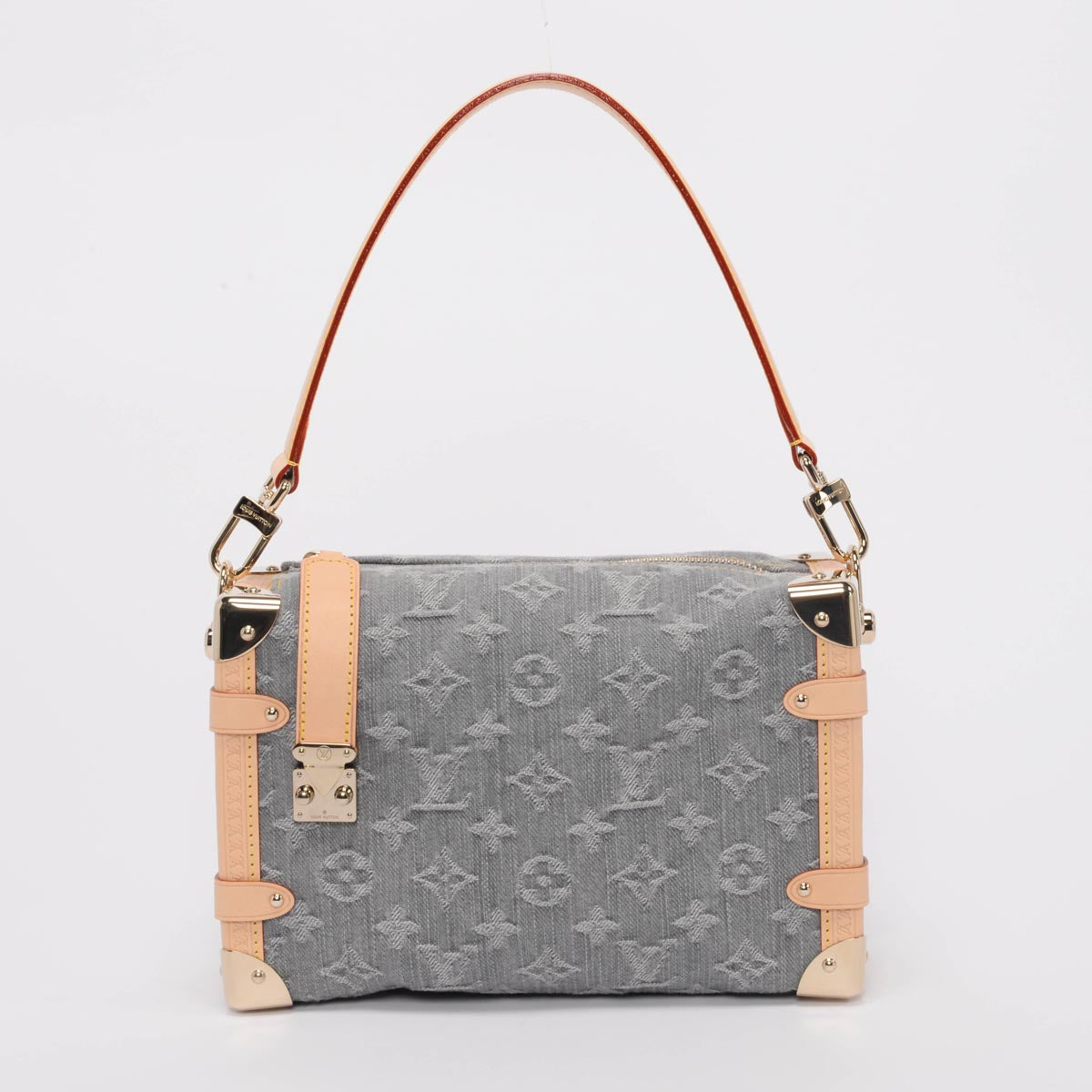 Louis Vuitton Grey Monogram Denim Side Trunk MM