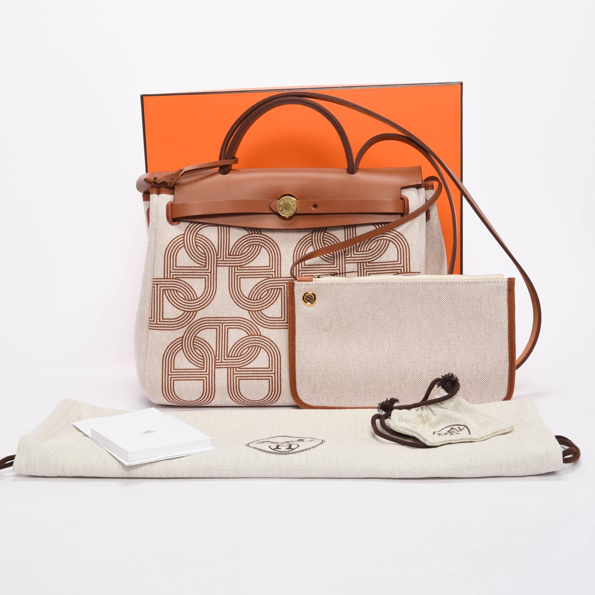 Hermes Ecru H Plume & Hunter CC Circuit 24 Herbag Zip 31