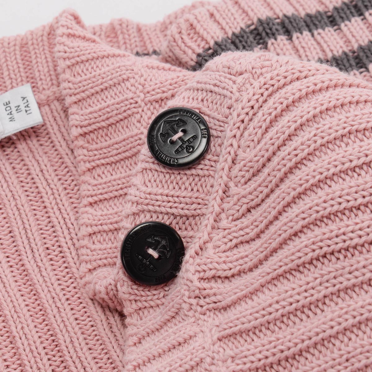 Dior Pink & Grey Cotton Knit Dioriviera Sweater FR 42