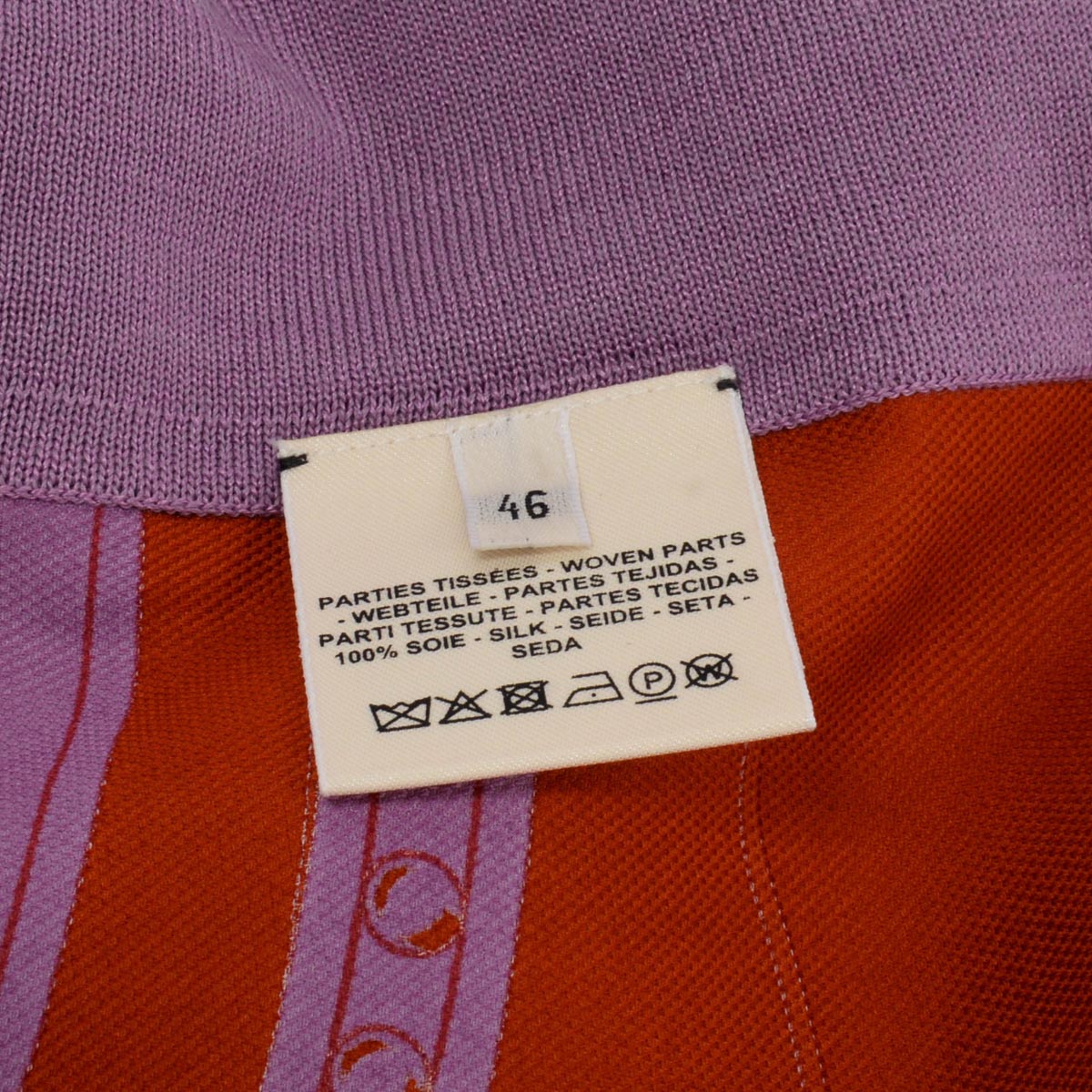 Hermes Violet Parme Silk Grand Tralala Belted Cardigan FR 46