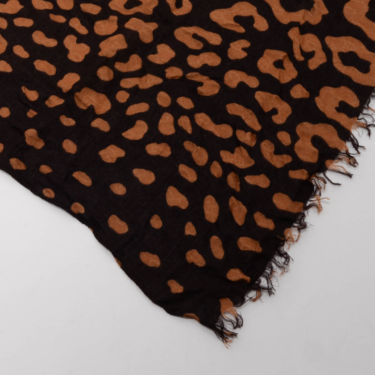 Gucci Brown Leopard Ombre GG Fringed Shawl