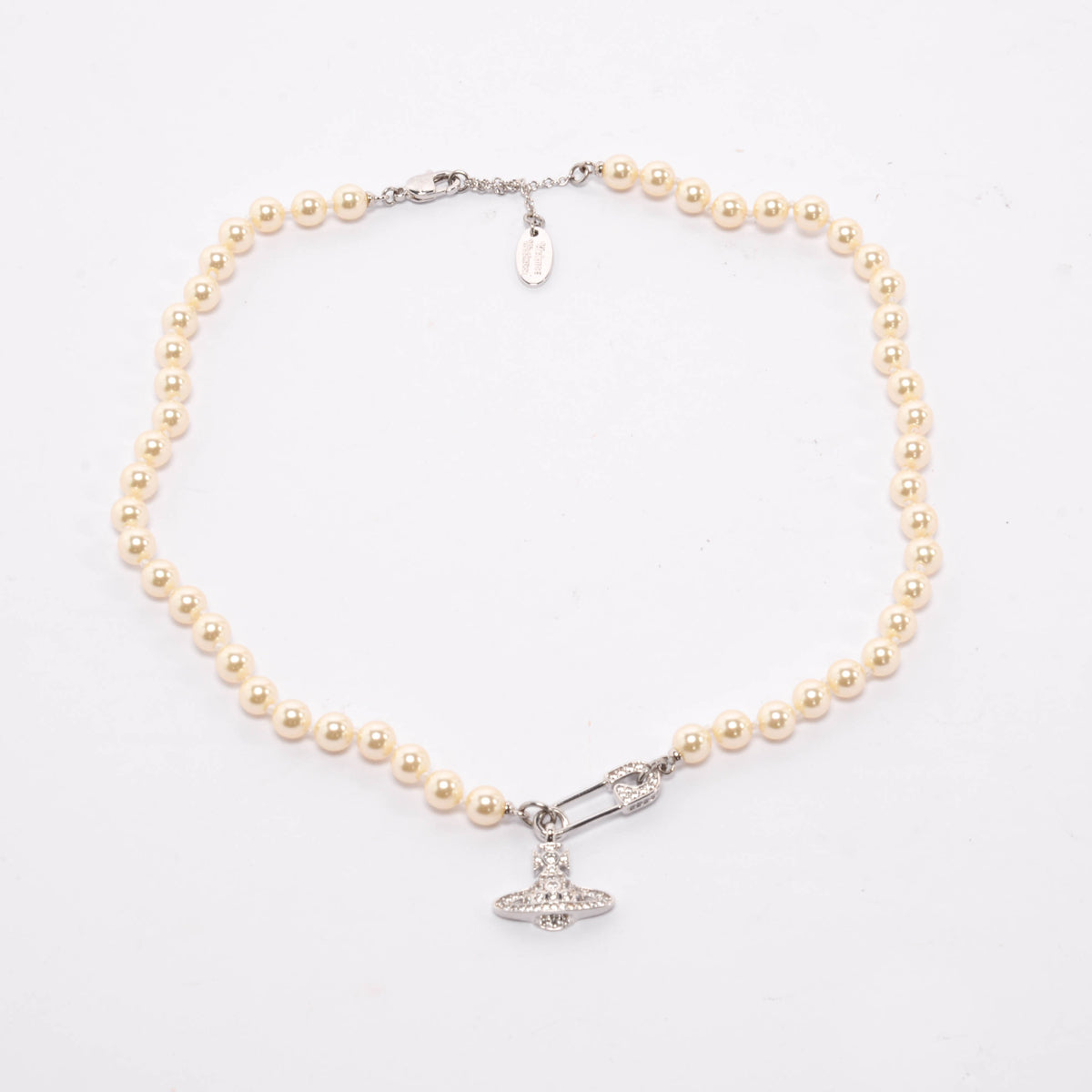 Vivienne Westwood Platinum Pearl Lucrece Necklace