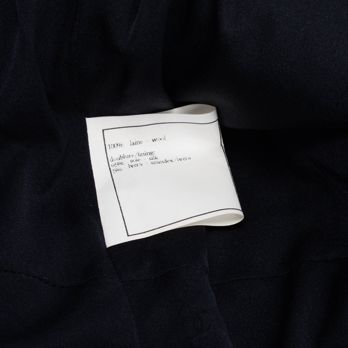 Chanel Navy Wool Crepe Panelled Jacket FR 38