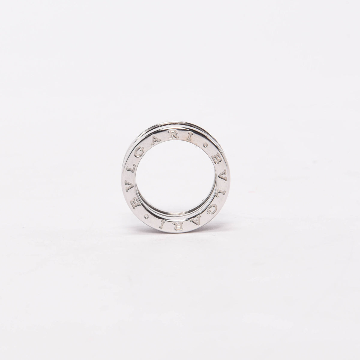 Bulgari 18k White Gold & Pink Sapphire B.Zero1 Ring