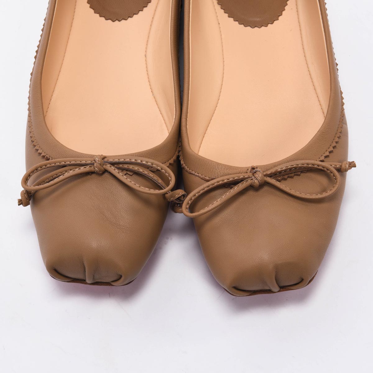 Christian Louboutin Blush Lambskin Mamadrague Flats 36