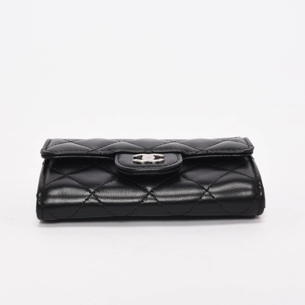 Chanel Black Quilted Lambskin Classic Flap Card Holder