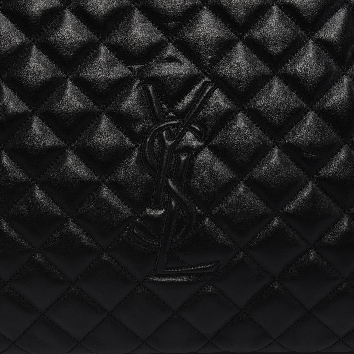 Saint Laurent Black Quilted Calfskin ES Giant Travel Bag