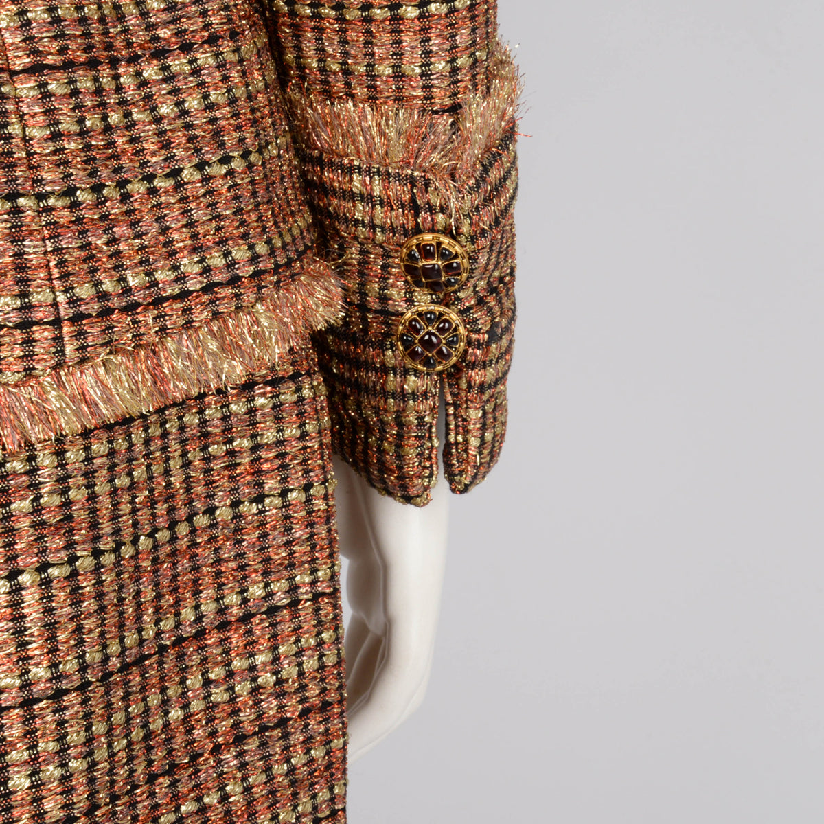 Chanel Metallic Tweed Paris to Egypt Skirt Suit