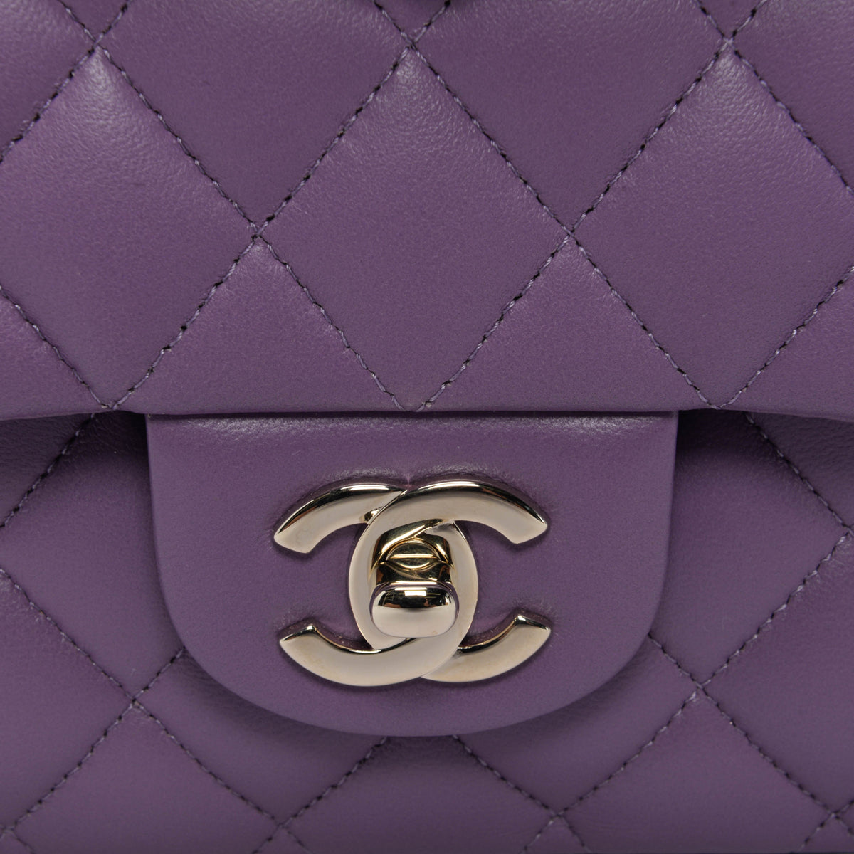 Chanel Purple Quilted Lambskin Medium Classic Flap Bag