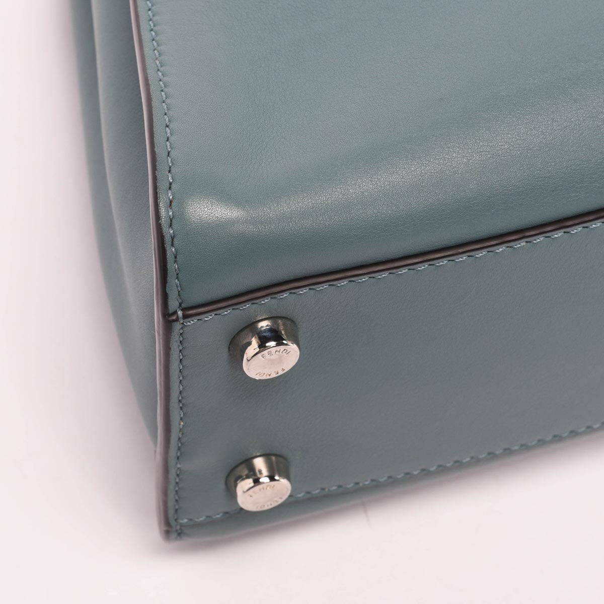 Fendi Mist Green Calfskin Peekaboo Iconic Essentially Bag