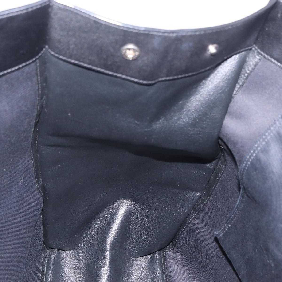 Saint Laurent Black Embossed Leather Rive Gauche Shopper Tote