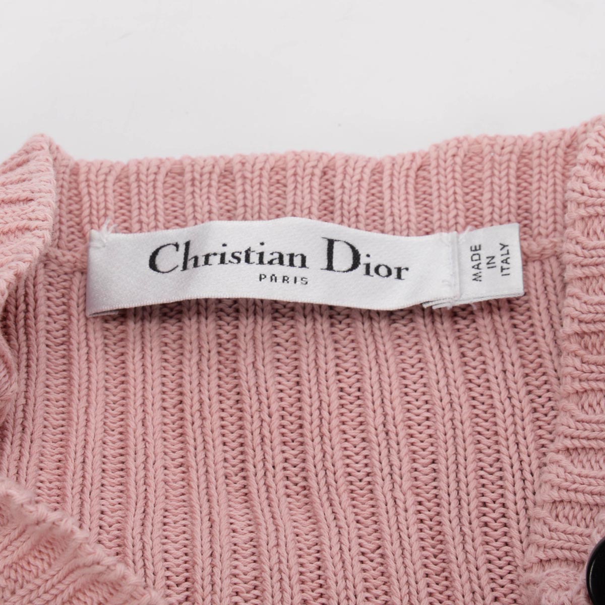 Dior Pink & Grey Cotton Knit Dioriviera Sweater FR 42