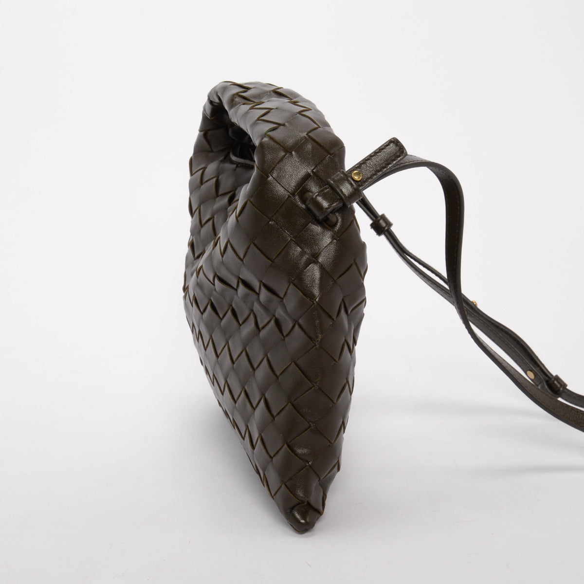 Bottega Veneta Olive Intrecciato Mini Hop Bag