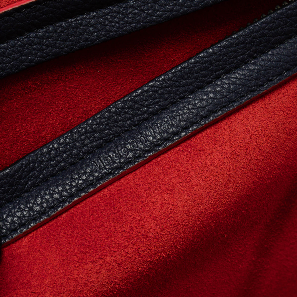 Celine Navy & Red Bullcalf Medium Phantom Luggage Tote