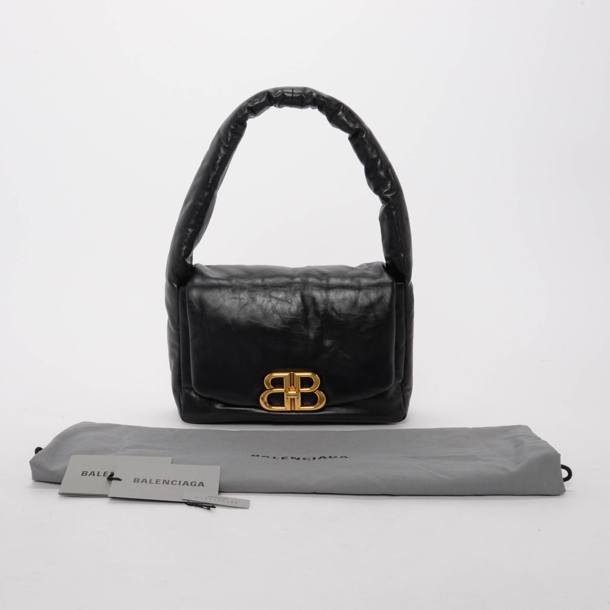 Balenciaga Black Soft Calf Small Monaco Sling Bag