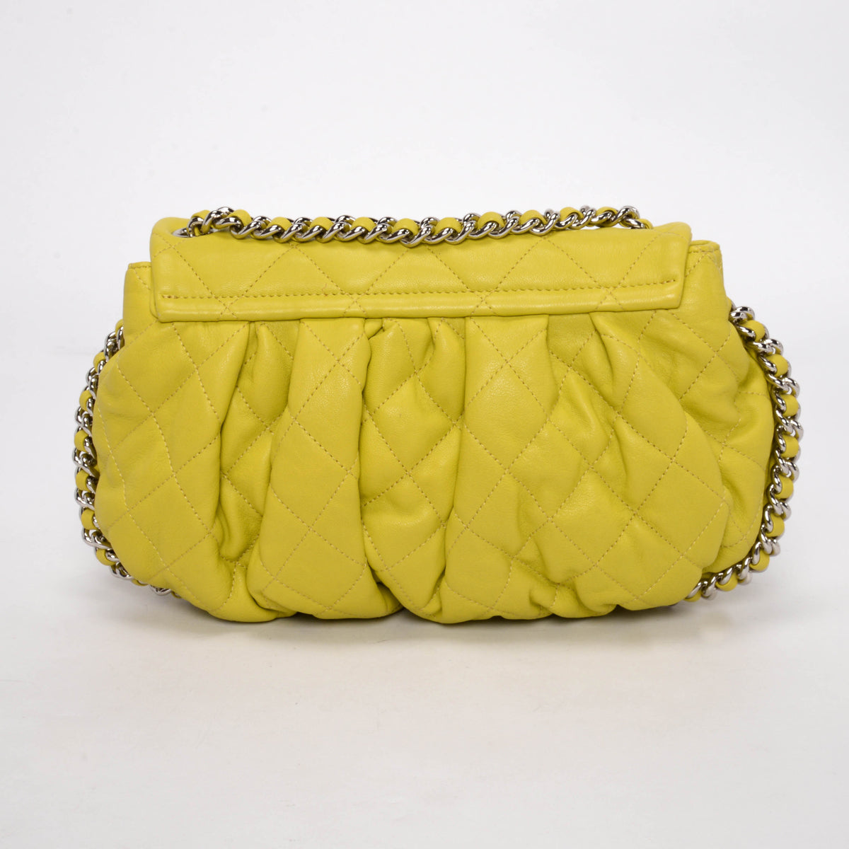 Chanel Chartreuse Washed Lambskin Chain Around Bag