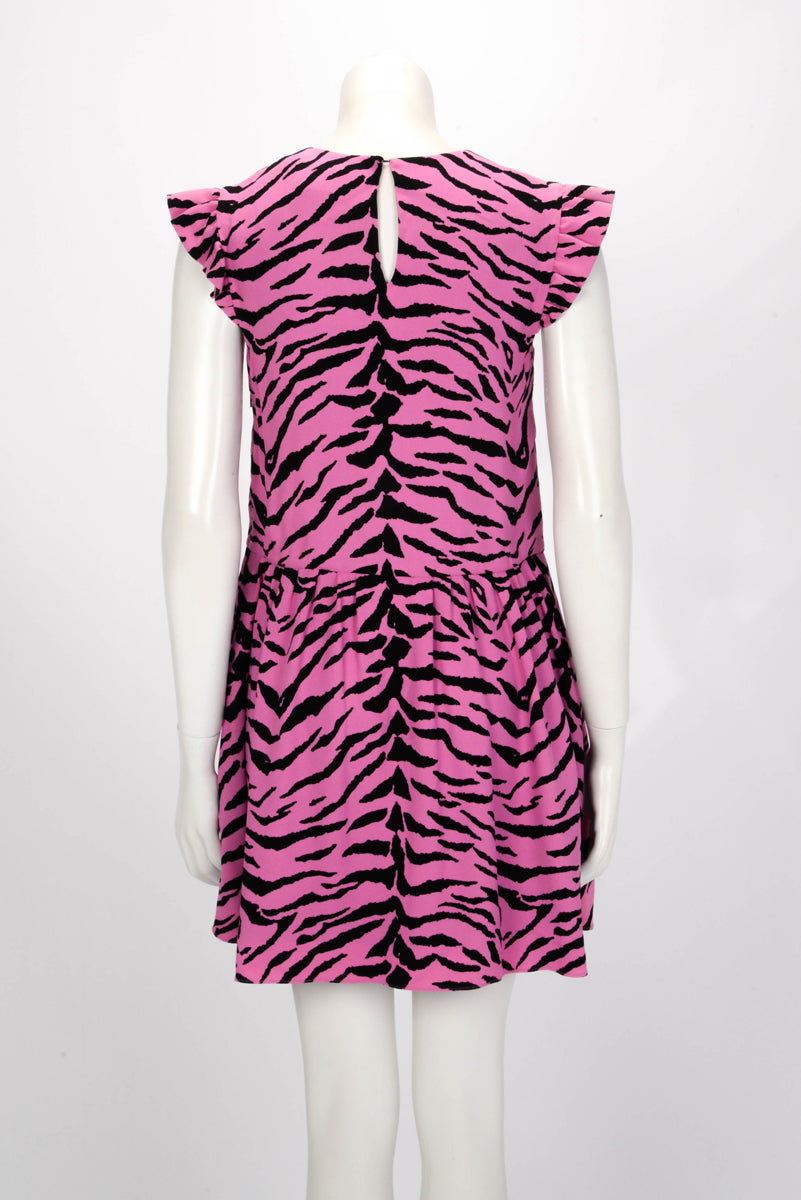 Saint Laurent Pink Zebra Print Dress FR 38