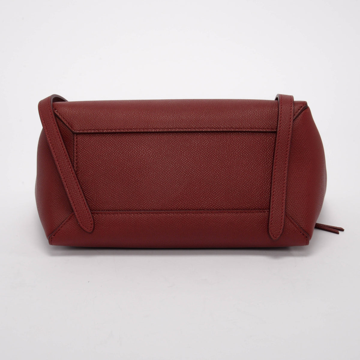 Celine Ruby Red Grained Calfskin Micro Belt Bag