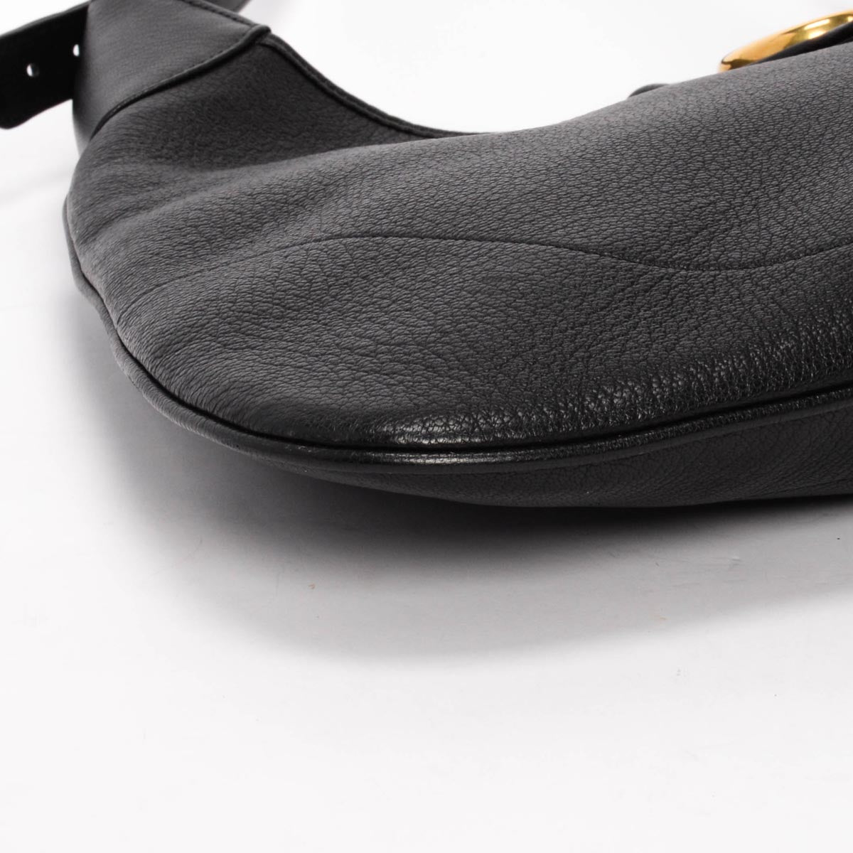 Gucci Black Grained Calfskin Large Aphrodite Shoulder Bag