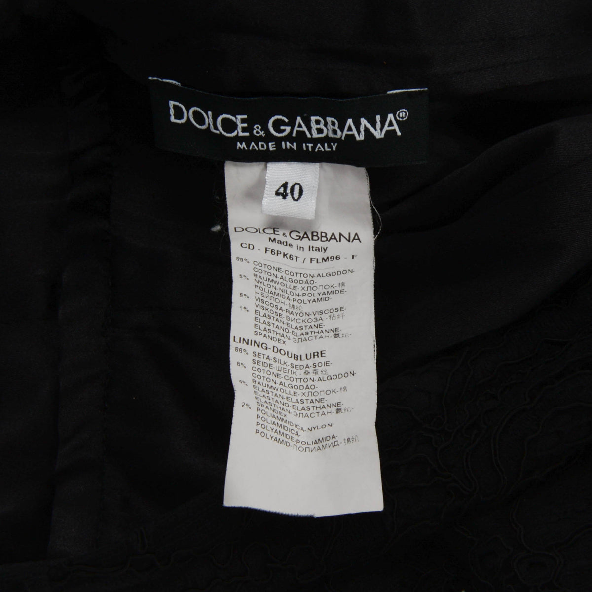 Dolce & Gabbana Black Lace Polka Dot Dress IT 40