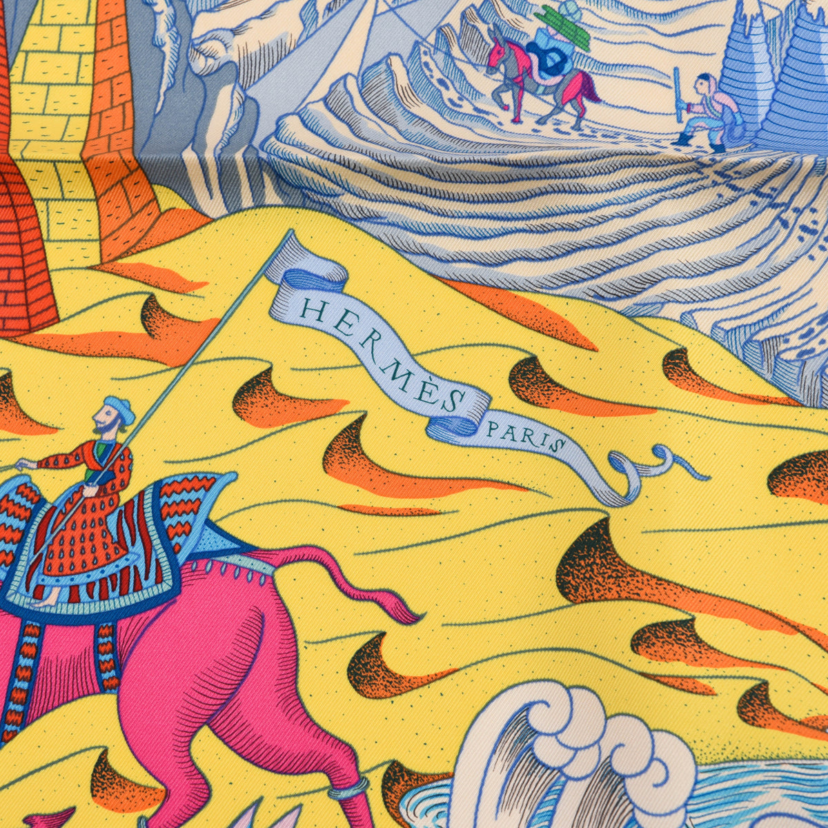 Hermes Multicolour Silk Cosmographia Universalis Scarf 90
