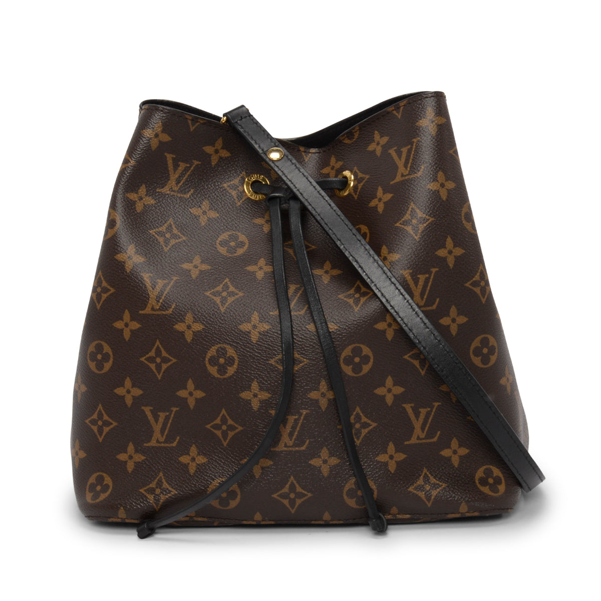 Louis Vuitton Noir Leather & Monogram NeoNoe