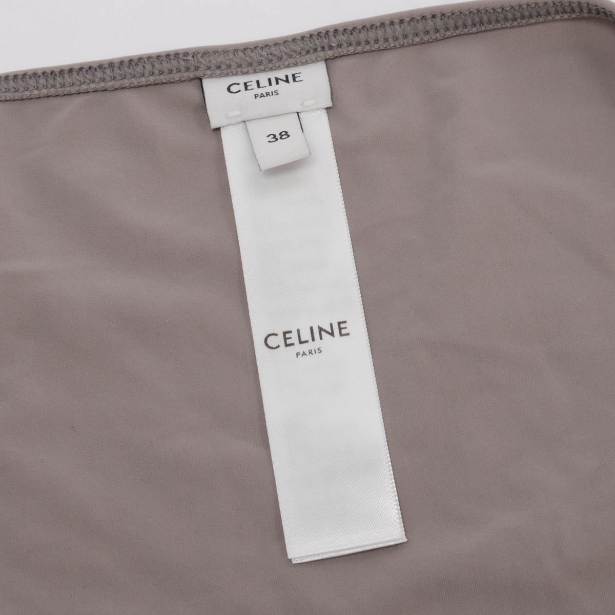 Celine Dusty Lilac Matte Jersey Logo Bikini Set